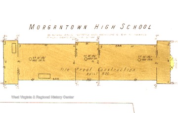 Taken from Sanborn fire map, year 1927. 