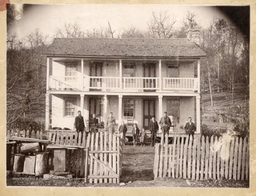 Left to right: Jack Deeds, Manda, Jennie, Cyrus, Earl, Lee, Cleve, Jim, R. L. (Ruffie) Deeds