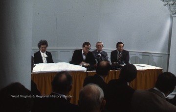 WVU President Gordon Gee at a presentation.