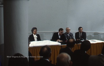 WVU President Gordon Gee at a presentation.