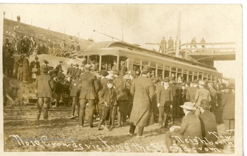 Citizens of towns neighboring towns come to see the scene of the Monongah Mine Disaster.