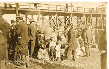 Young orphans awaiting news at the Monongah Mine No. 8.