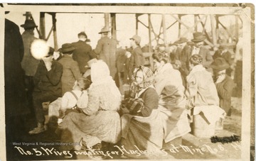 Wives waiting for their husbands at Monongah Mine No.8.