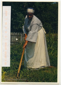 Slave reenactor at Booker T. Washington National Monument