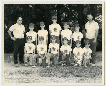 The members of the "SF" Little League baseball team.