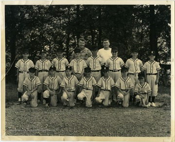 A photo of the 1964 Rotary Club Little League baseball team.