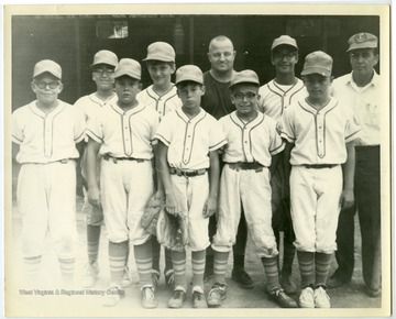 A photo of the Morgantown Little League baseball team.