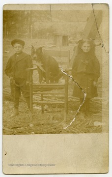 Joe Hatfield (left) and an unidentified little girl.